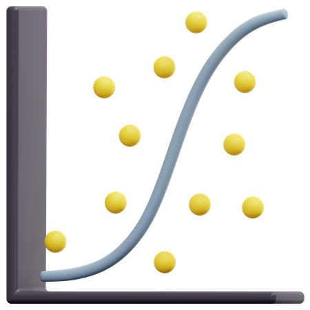 Scatter Plot Chart  3D Icon