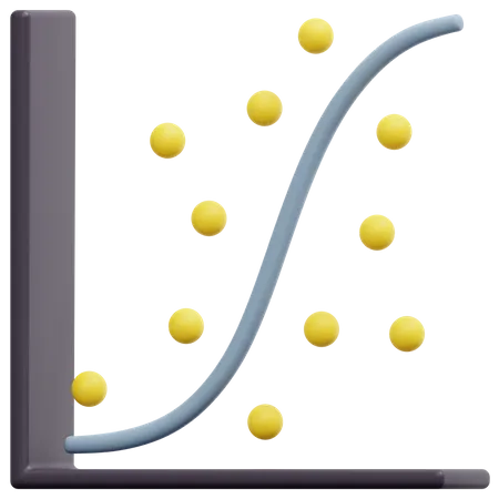 Scatter Plot Chart  3D Icon