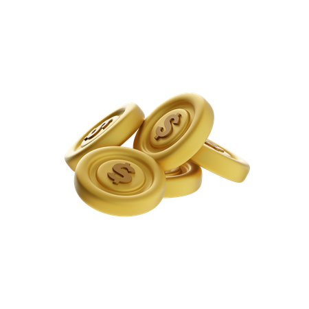 Scattered Coins  3D Icon