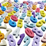 scattered numbers emoji 3d