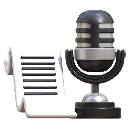 Scénario de podcast  3D Icon
