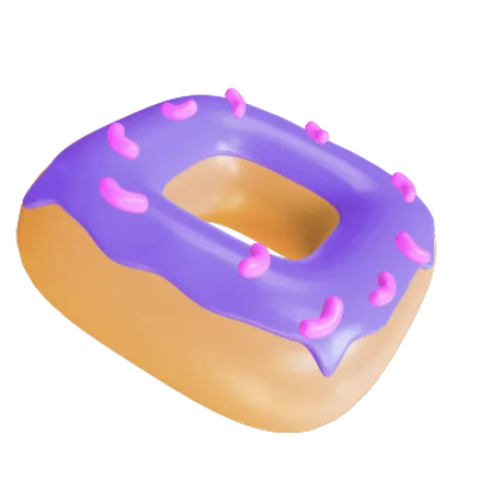 Schachtel Donut  3D Illustration