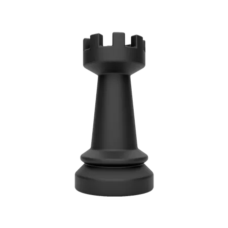 Schach Turm  3D Illustration