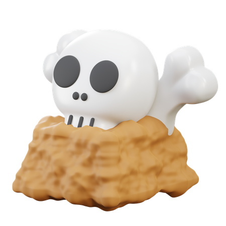 Schädelfossil  3D Icon