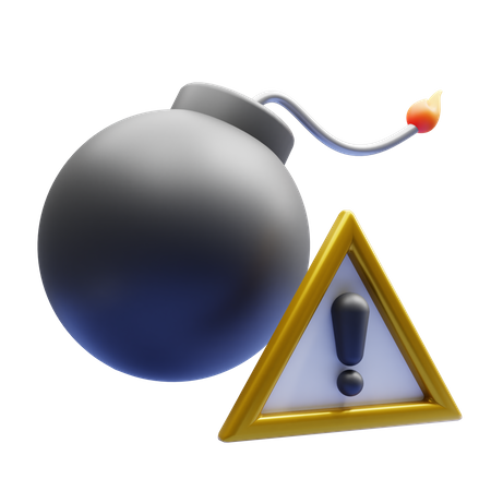 Schädliche Warnung  3D Icon