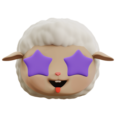 Schaf-Stern-Emoji  3D Icon