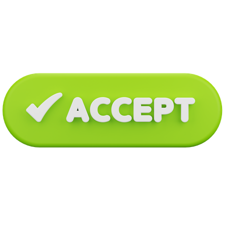 Schaltfläche „Akzeptieren“  3D Icon