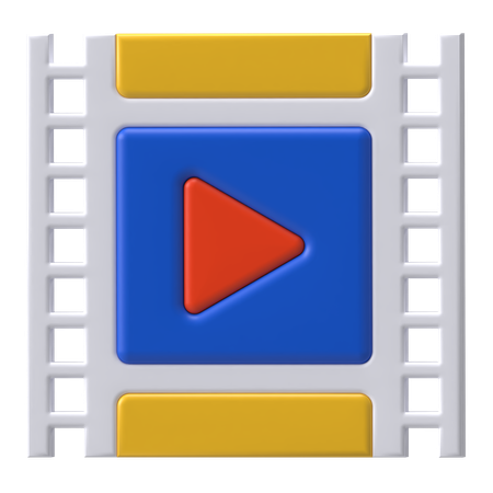 Schaltfläche „Filmstreifen“  3D Icon