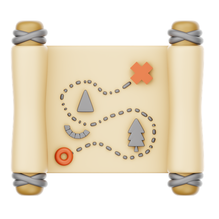 Schatzkarte  3D Icon