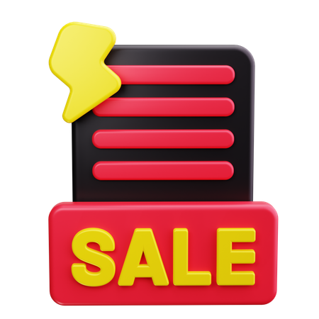 Schaufenster mit Flash Sale  3D Icon