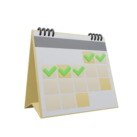 Schedule Office 3 D Icon Illustration With Transparent Background 3D Icon