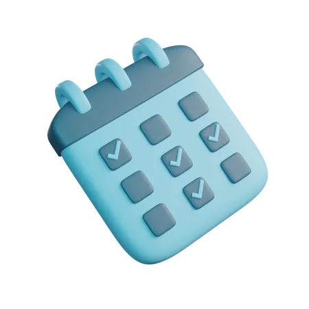 Schedule  3D Icon