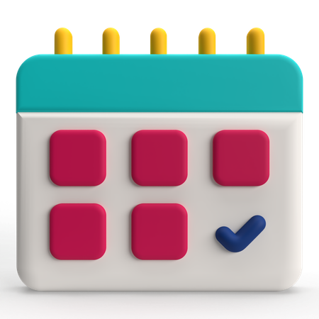 Schedule  3D Icon