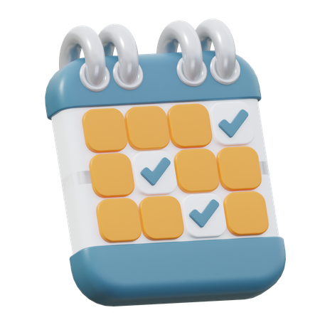 Schedule  3D Icon