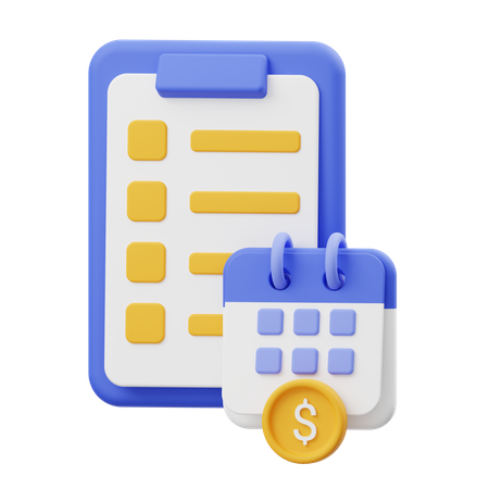 Schedule  3D Icon