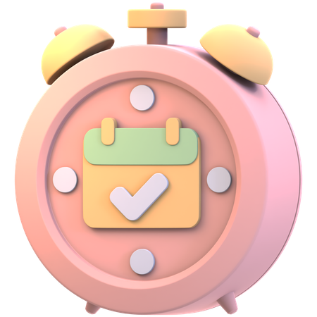 Schedule Appointment Clock  3D Icon