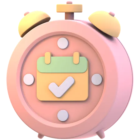 Schedule Appointment Clock  3D Icon