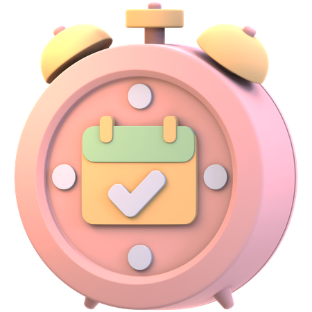 Schedule Appointment Clock  3D Icon
