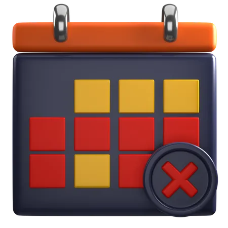 Schedule Decline  3D Icon