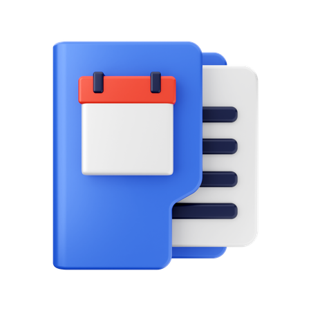 Schedule Folder  3D Icon