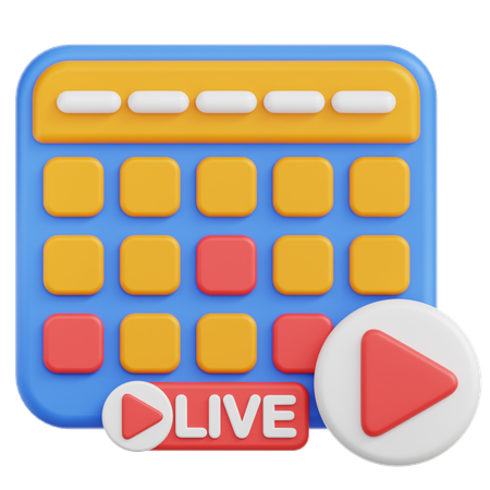 Schedule Live  3D Icon