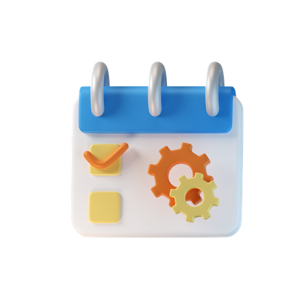 Schedule Management  3D Icon