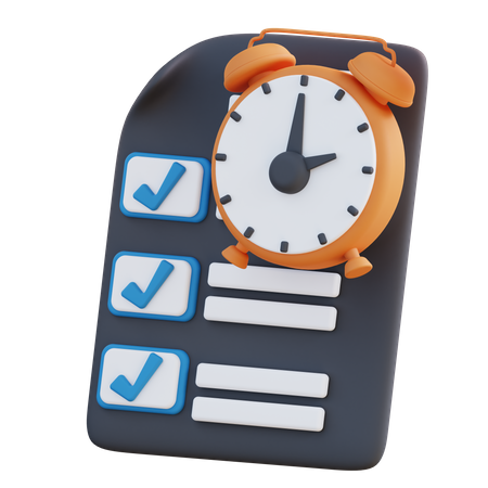 Schedule Management  3D Icon