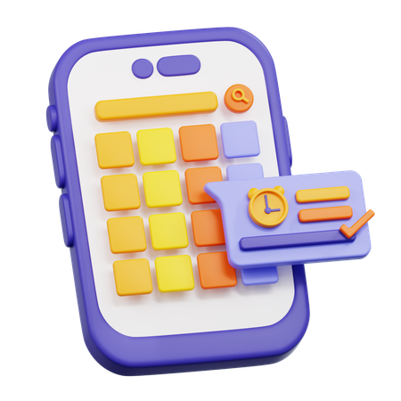 Schedule Management Application  3D Icon