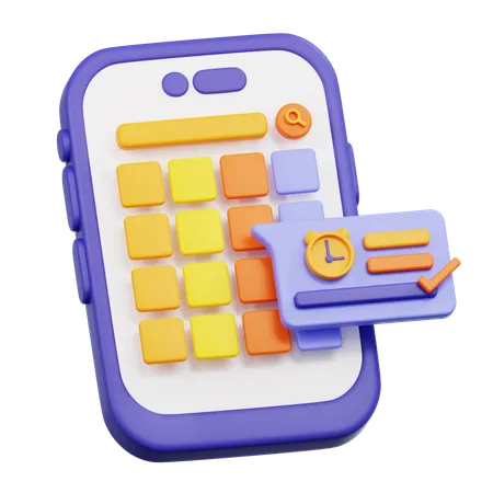 Schedule Management Application  3D Icon