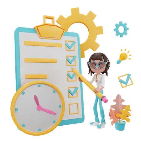 Schedule Organization  3D Illustration