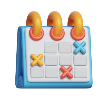 Schedule Planner 3D Icon