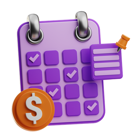 Schedule Planning  3D Icon