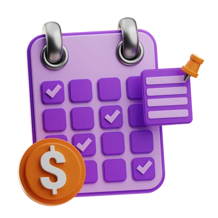 Schedule Planning  3D Icon