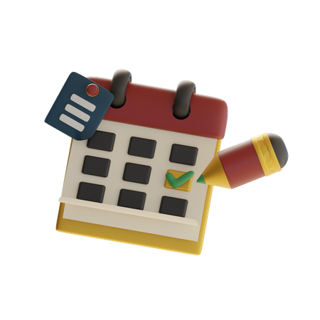 Schedule Planning  3D Icon
