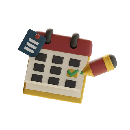 Schedule Planning  3D Icon