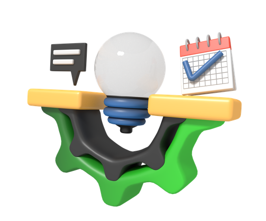 Schedule planning  3D Icon