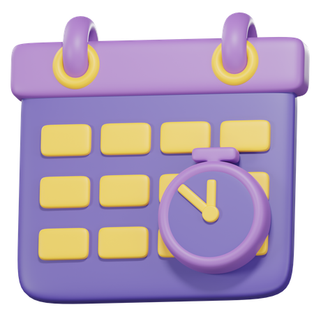 Schedule Time  3D Icon