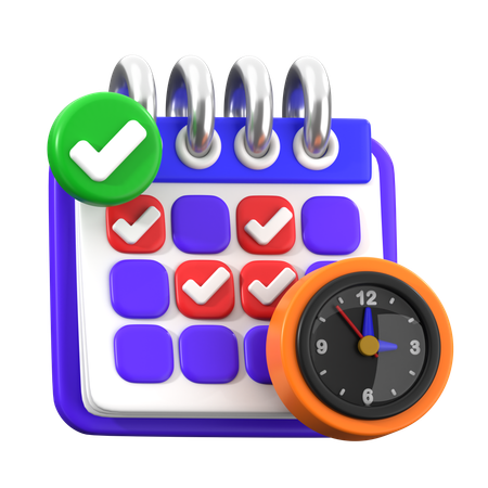 Scheduling  3D Icon