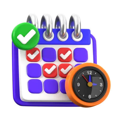 Scheduling  3D Icon