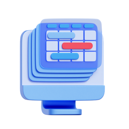Scheduling  3D Icon