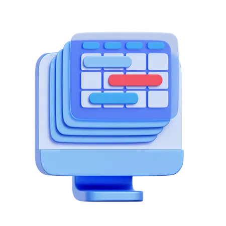 Scheduling  3D Icon