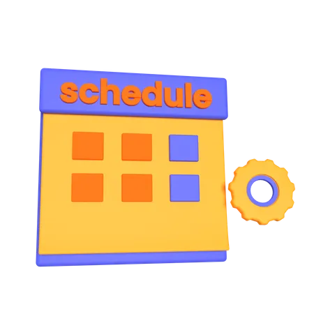 Scheduling  3D Icon