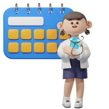 Scheduling Doctor Appointment  3D Icon