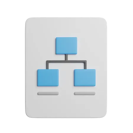 Schemes Organization Graph 3D Icon