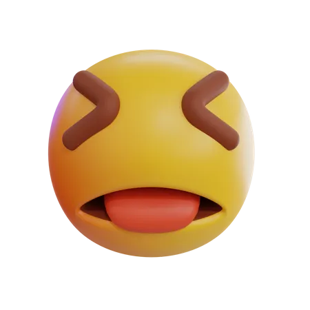 Schielendes lachendes Emoji  3D Icon