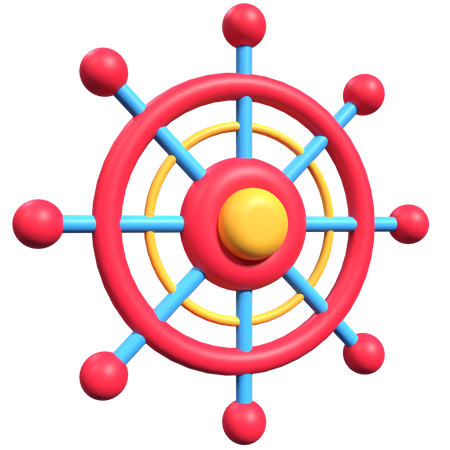 Schiffssteuerrad  3D Illustration