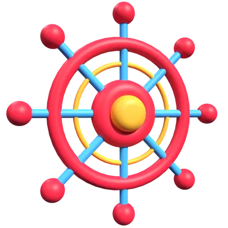 Schiffssteuerrad  3D Illustration