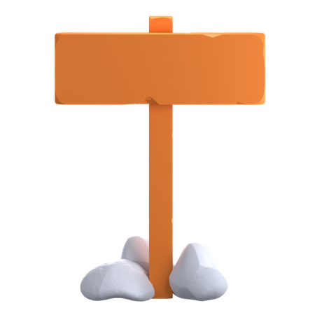 Schild aus Holz  3D Icon