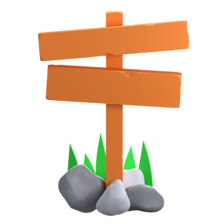 Schild aus Holz  3D Icon
