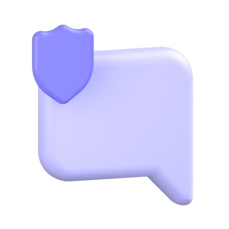 Kommentar Alt Shield  3D Icon